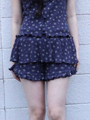 【Uglyshadow】RUFFLE FLOWER SKIRT PANTS