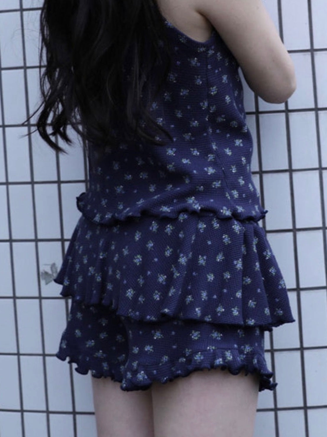 【Uglyshadow】RUFFLE FLOWER SKIRT PANTS