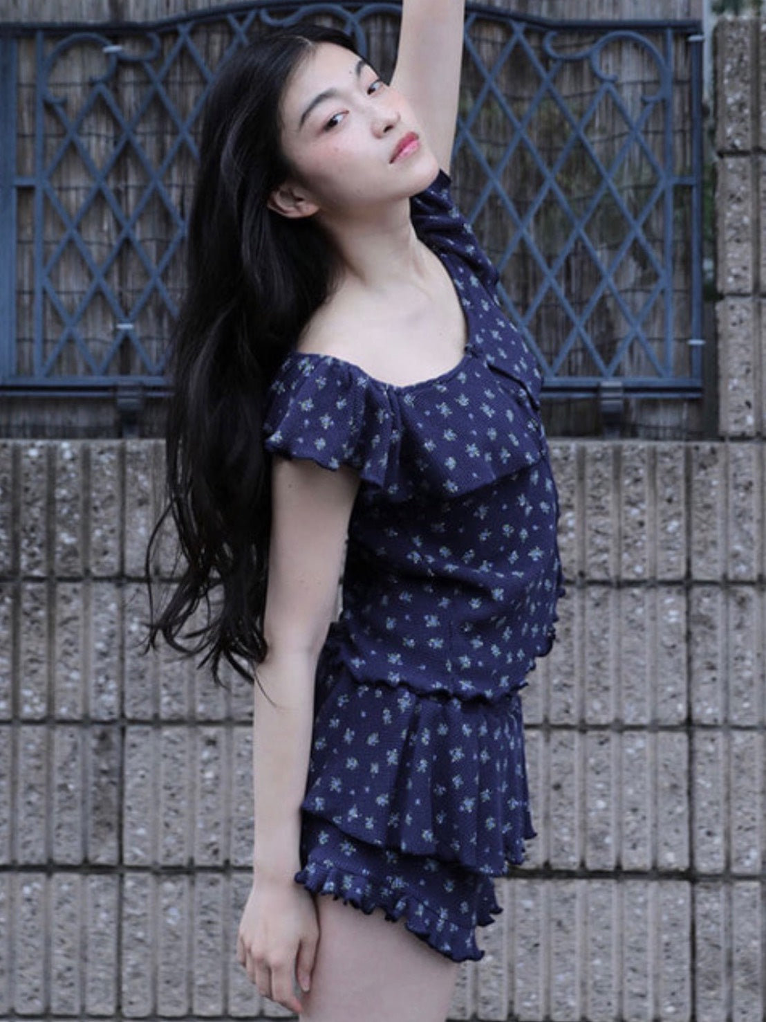 【Uglyshadow】RUFFLE FLOWER SKIRT PANTS