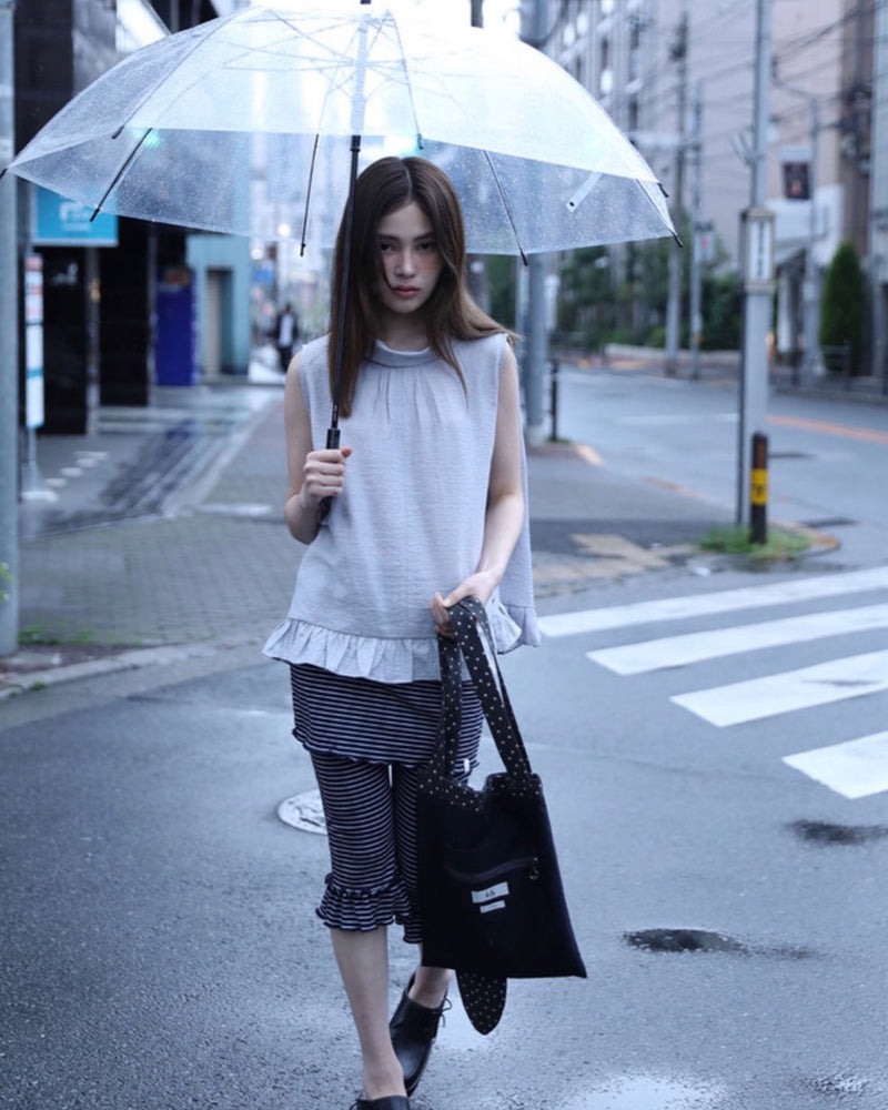 【Uglyshadow】FRILL CAPRI SKIRT PANTS