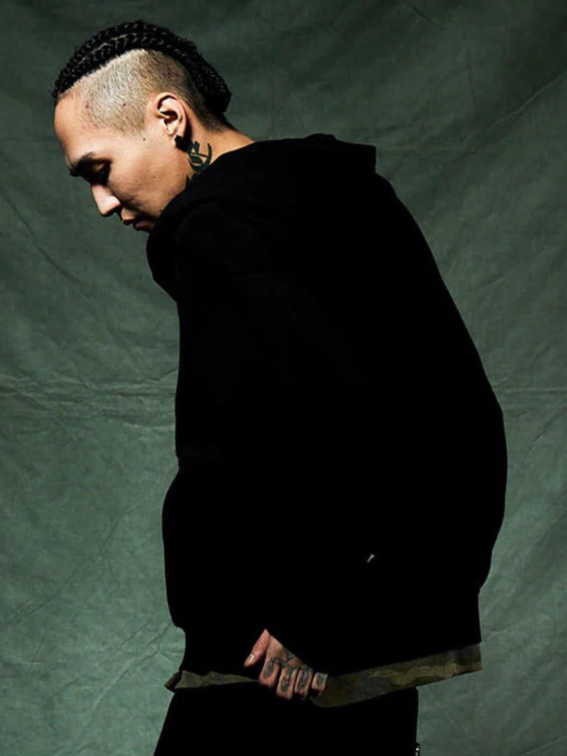 【SUPPLIER】Multiple Cross Leather Patch Thermal Zip Hoodie