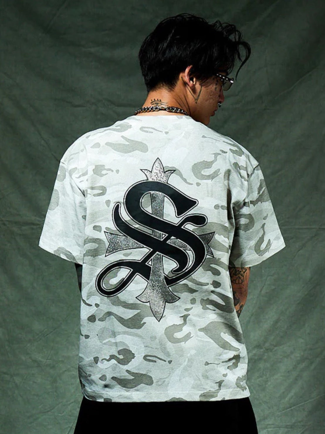 【SUPPLIER】Camouflage Cross Tee