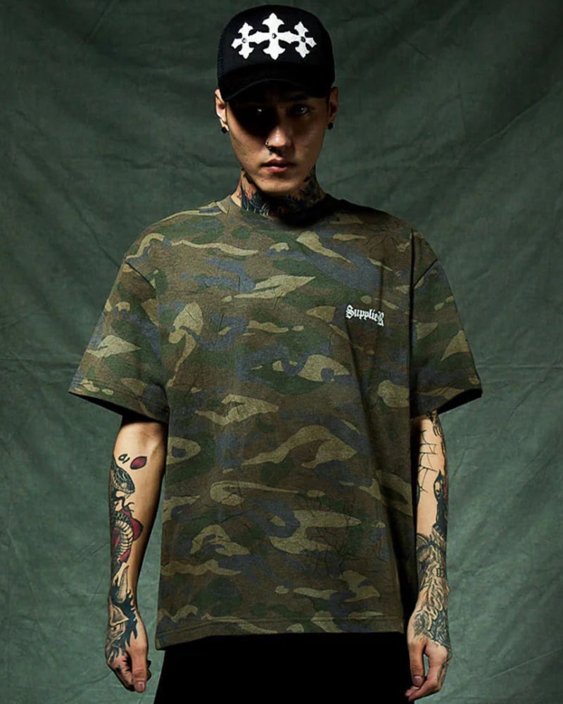 【SUPPLIER】Camouflage Cross Tee