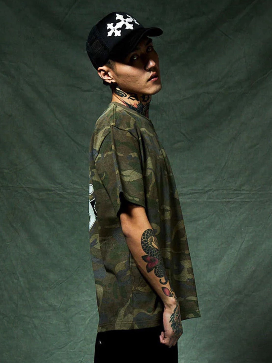 【SUPPLIER】Camouflage Cross Tee