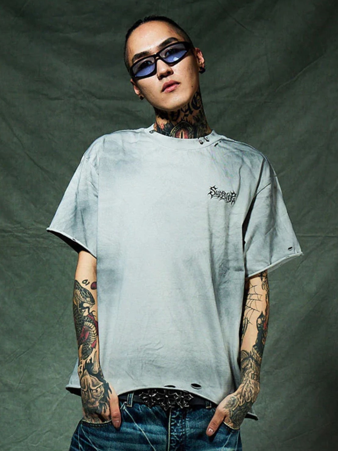 【SUPPLIER】Pierced Tribal Bones Tee
