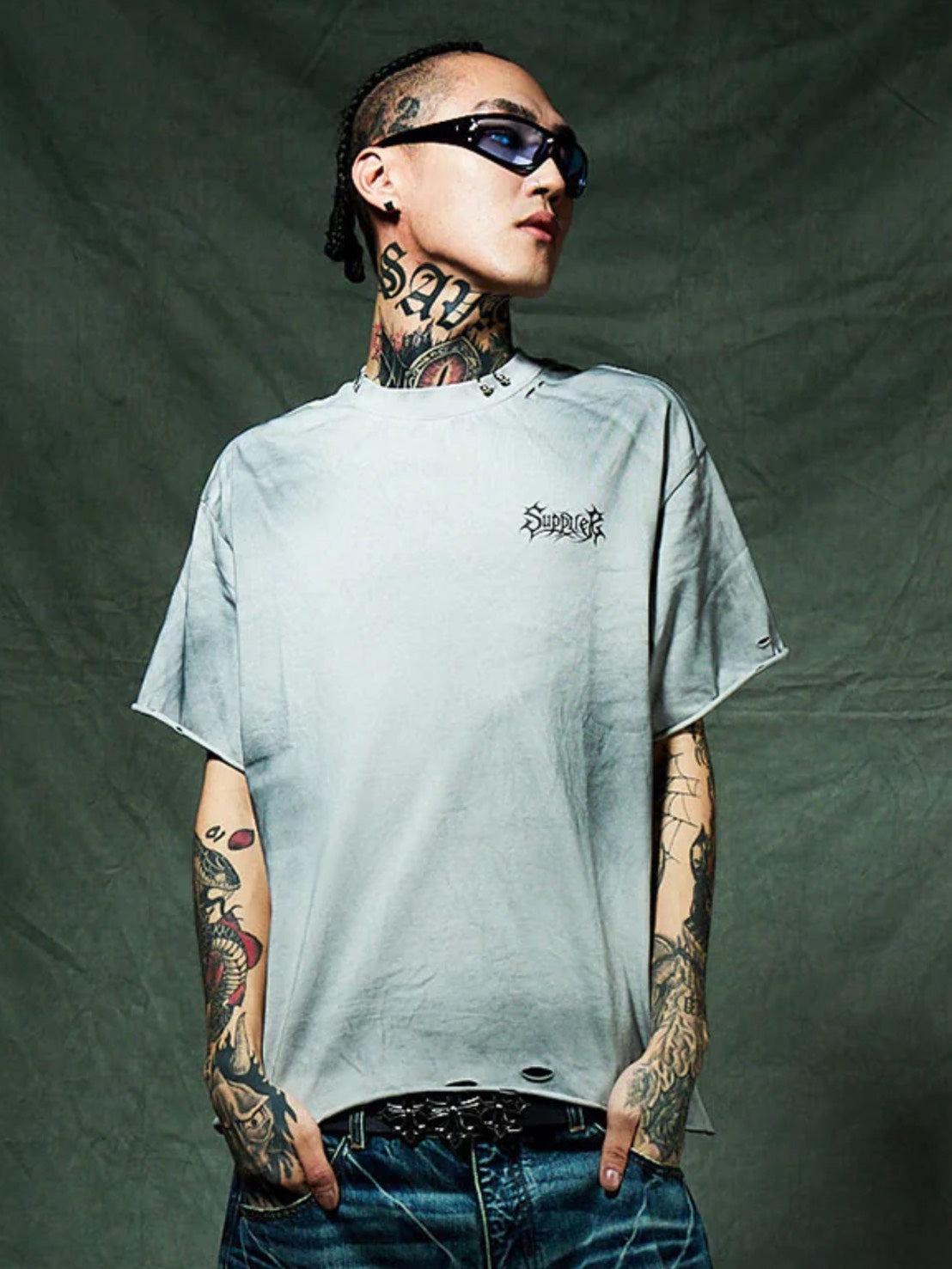 【SUPPLIER】Pierced Tribal Bones Tee