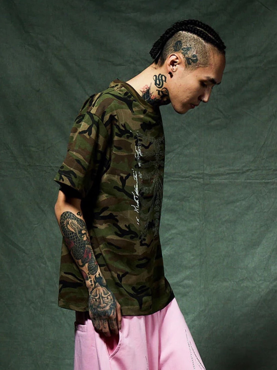 【SUPPLIER】Rhinestone Fire Bones Tee