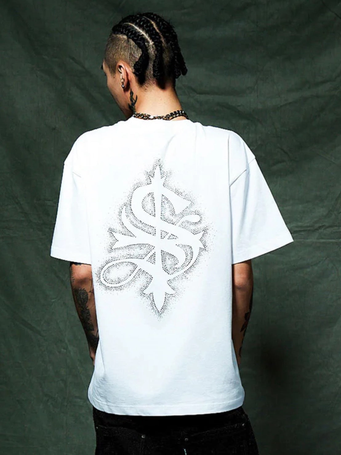 SUPPLIER】Spray Cross Rhinestone Tee – PRESSING WEB SHOP
