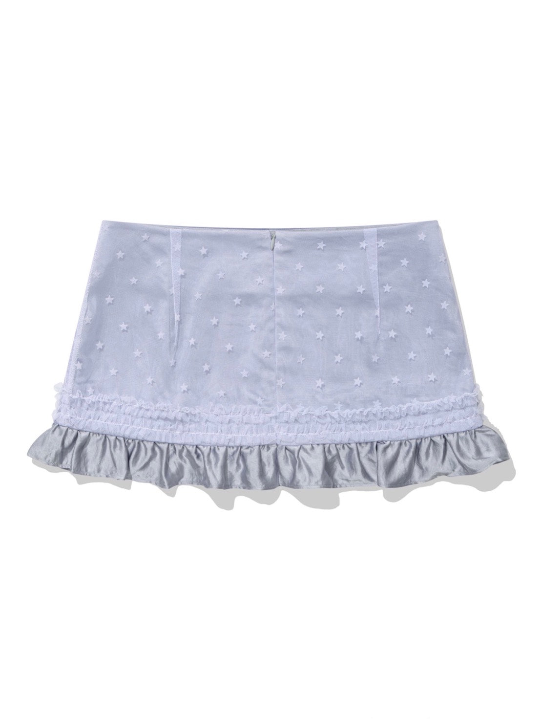 【Uglyshadow】 MESH STAR RUFFLE MINI SKIRT