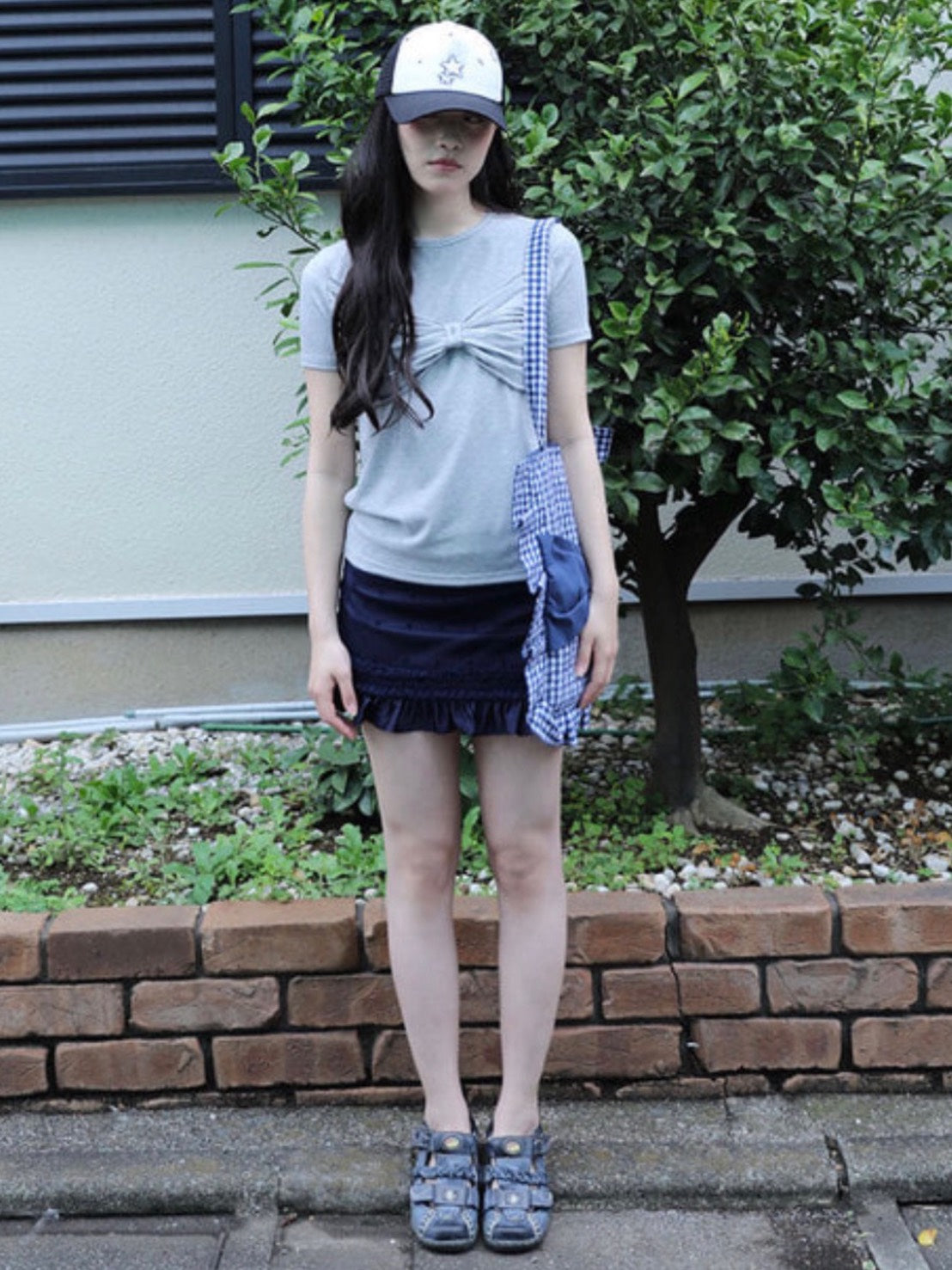 【Uglyshadow】 MESH STAR RUFFLE MINI SKIRT