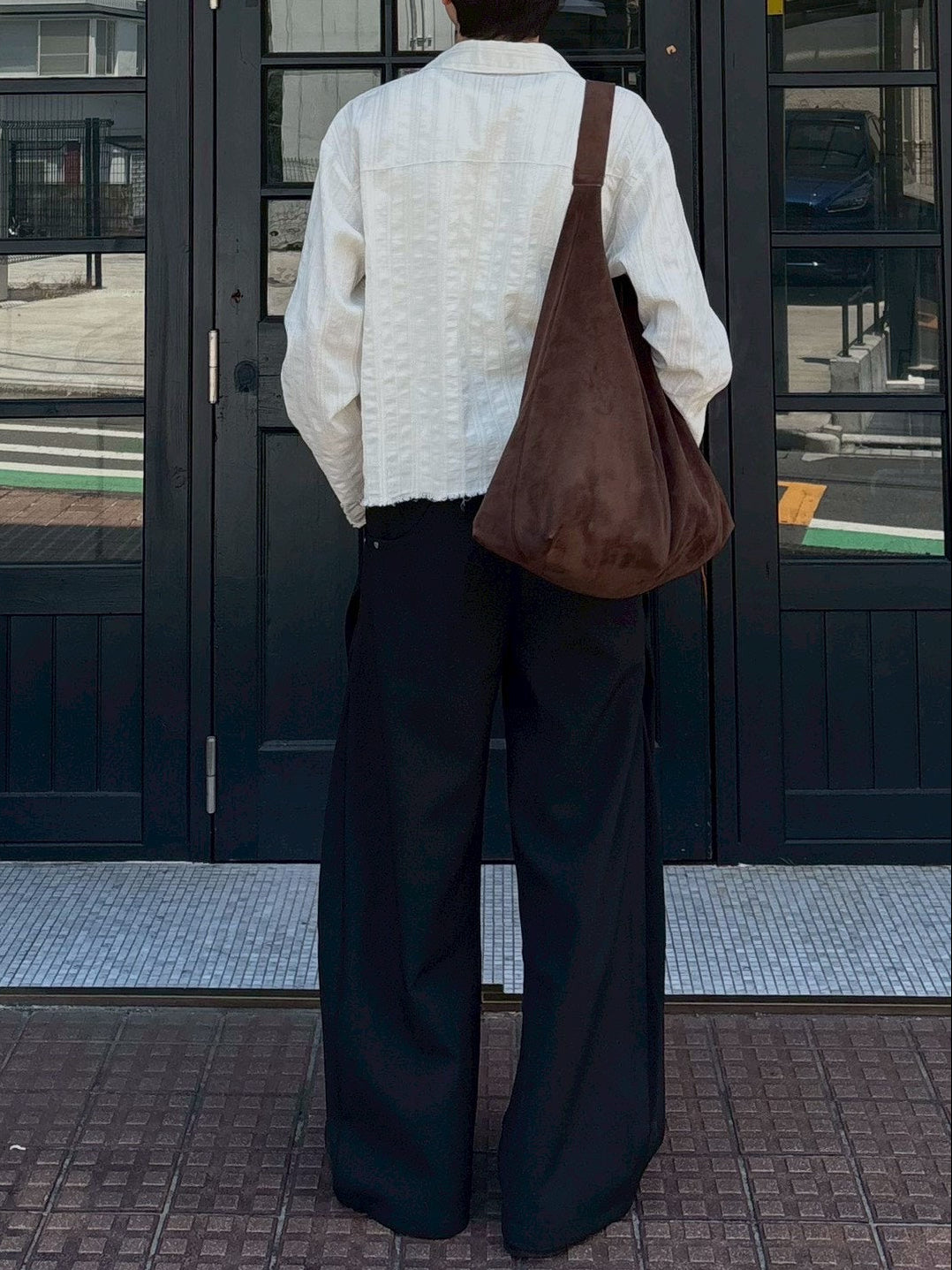 受注制【Chikashitsu +】curve tuck rivet wide slacks – PRESSING WEB