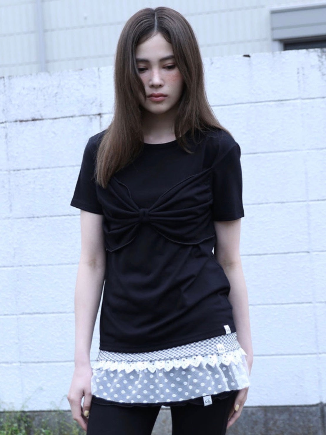 【Uglyshadow】RIBBON T-SHIRT