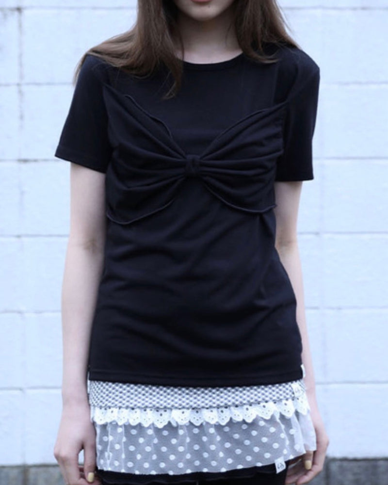 【Uglyshadow】RIBBON T-SHIRT