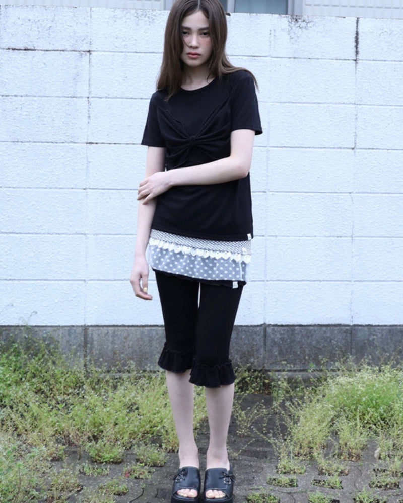 【Uglyshadow】RIBBON T-SHIRT
