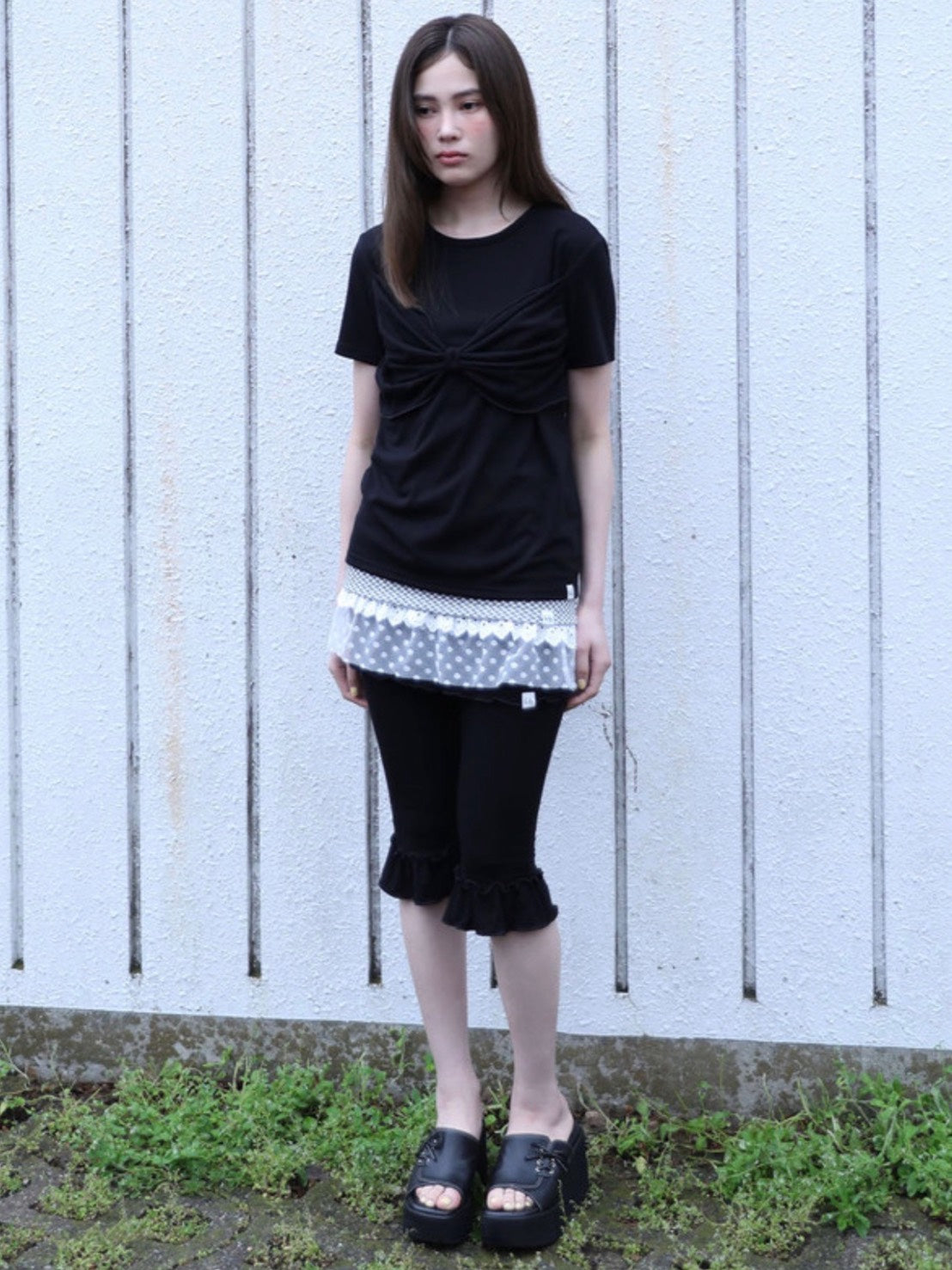 【Uglyshadow】RIBBON T-SHIRT