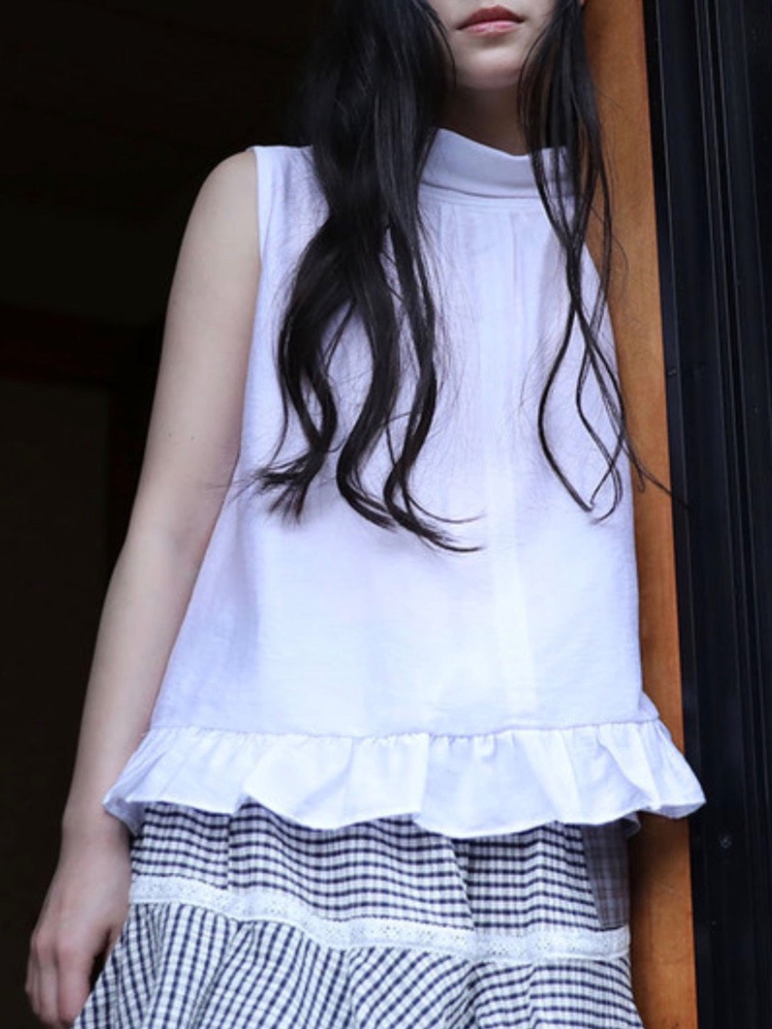 【Uglyshadow】HIGH-NECK FRILL SLEEVELESS