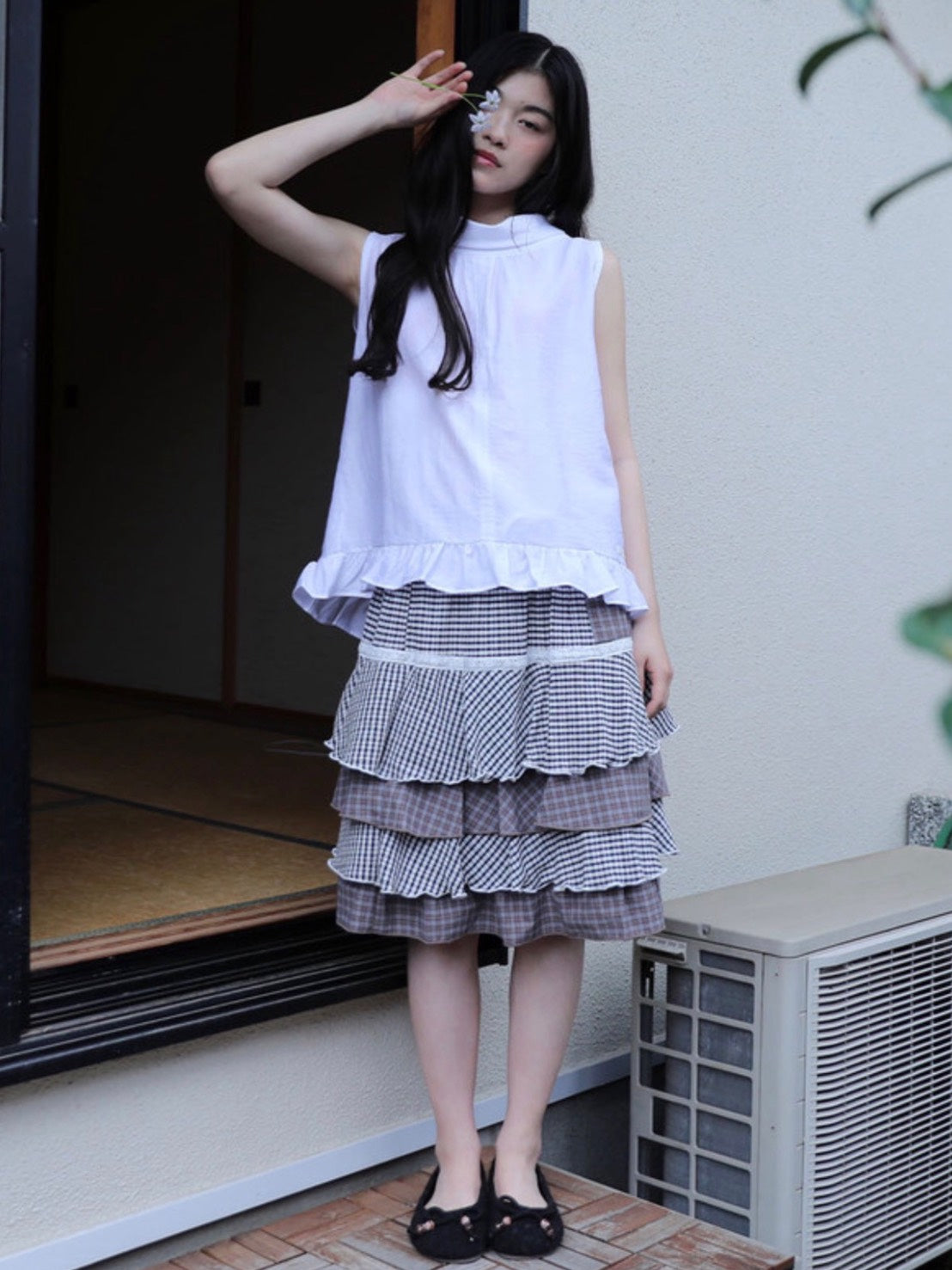 【Uglyshadow】HIGH-NECK FRILL SLEEVELESS