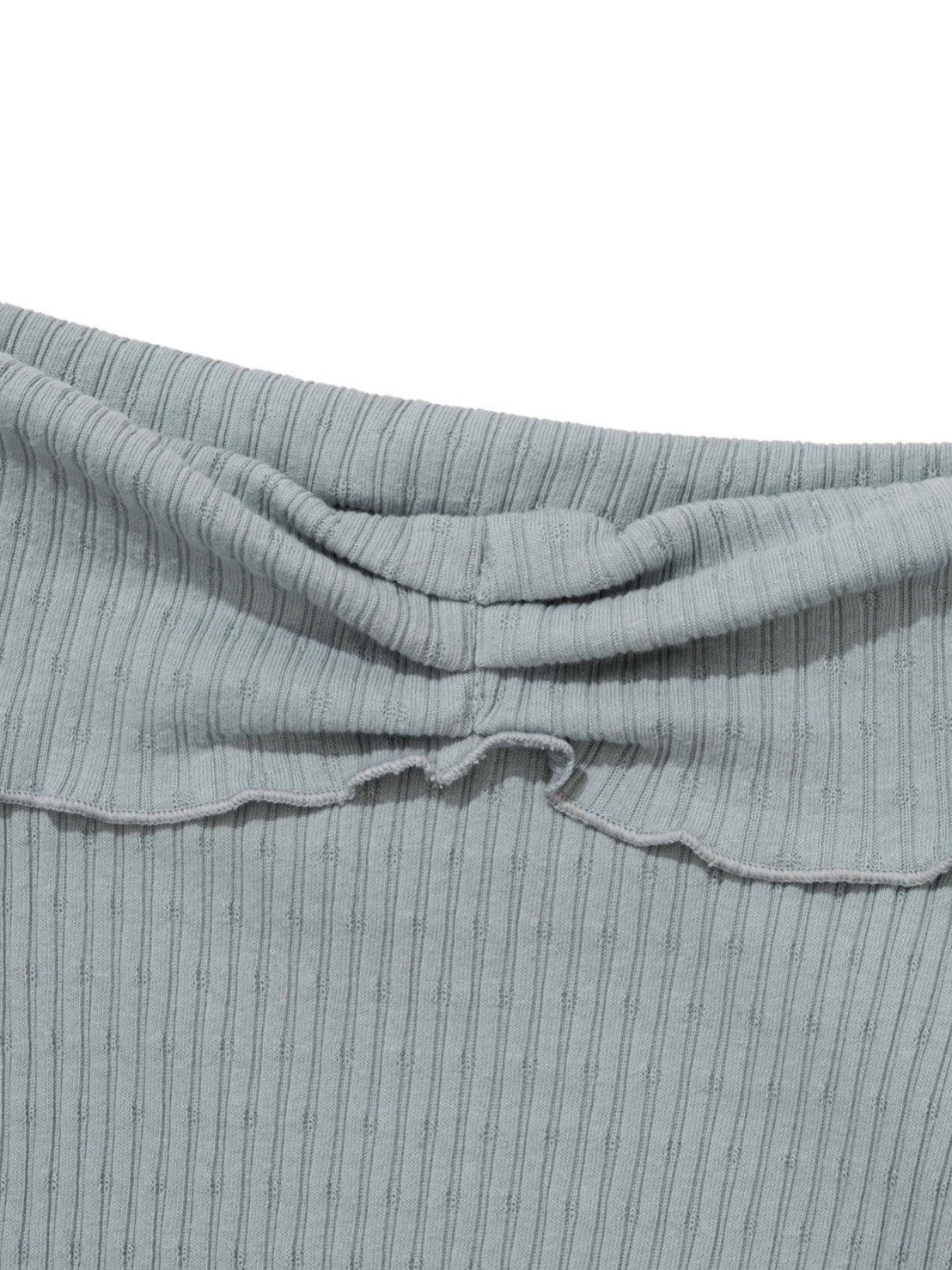 【Uglyshadow】ASYMMETRIC RIB OFF-SHOULDER TEE
