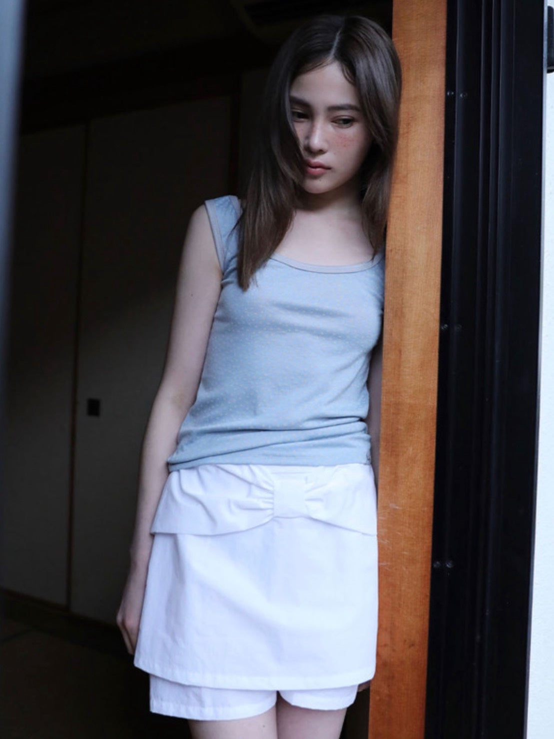 6/15 21:00発売【Uglyshadow】GIANT RIBBON SKIRT PANTS