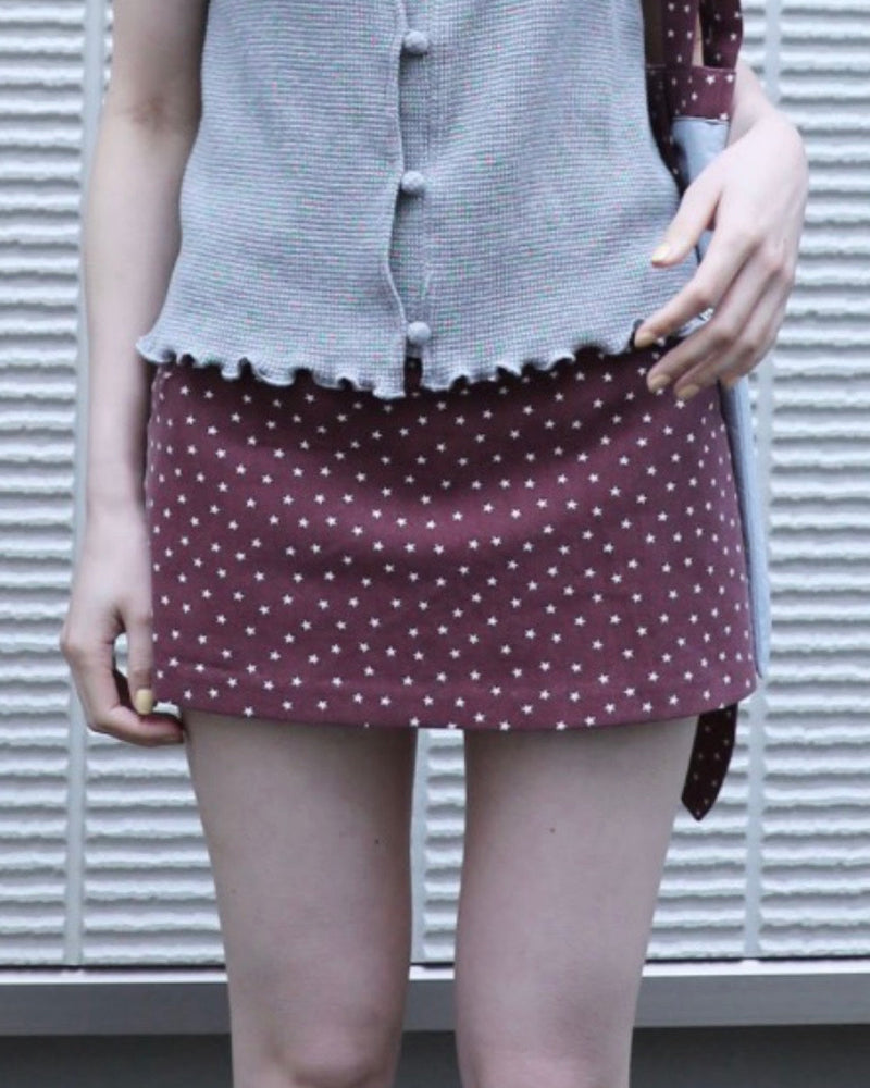 【Uglyshadow】PIGMENT STAR MINI SKIRT