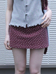 6/15 21:00発売【Uglyshadow】PIGMENT STAR MINI SKIRT