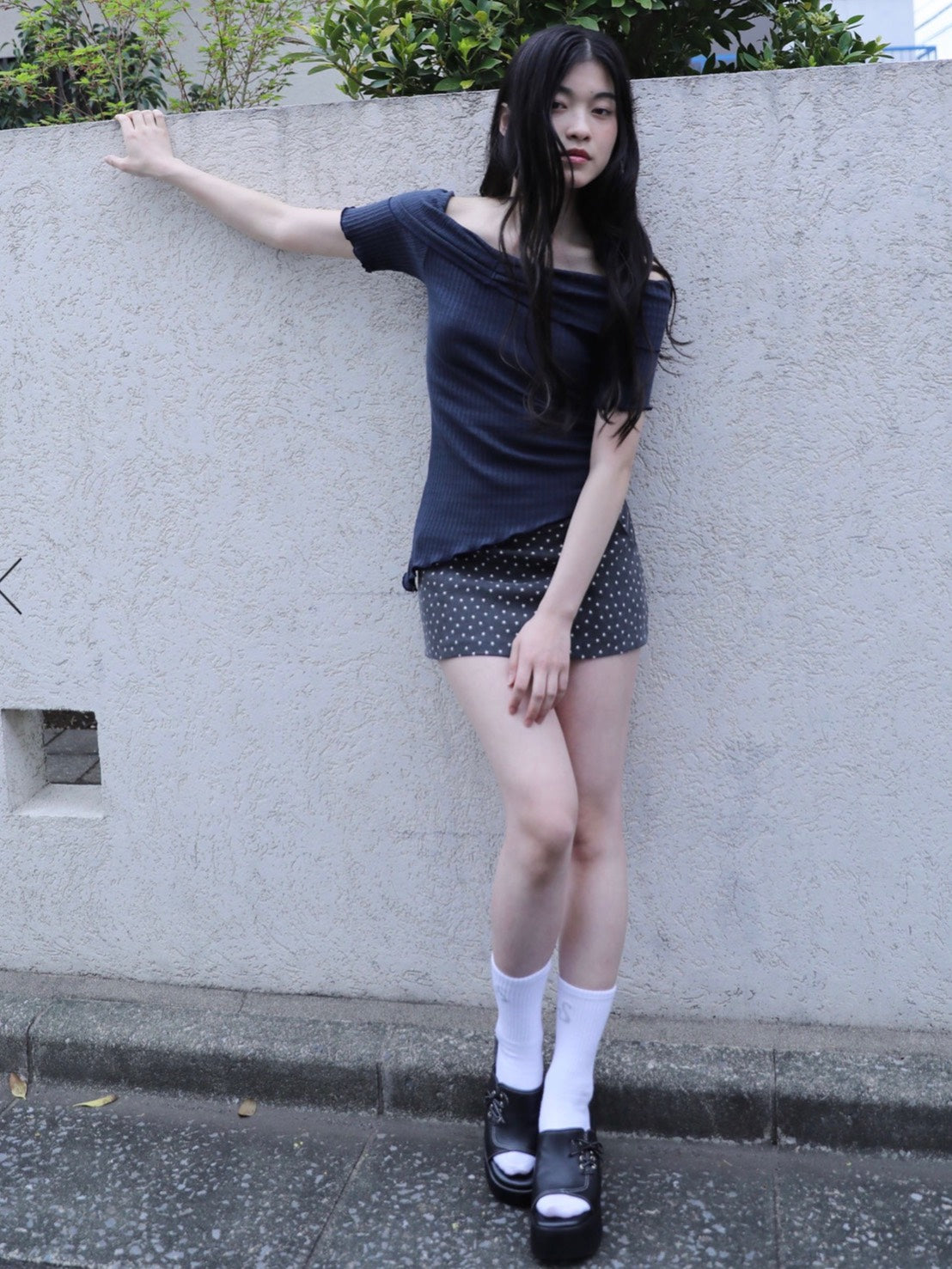 6/15 21:00発売【Uglyshadow】PIGMENT STAR MINI SKIRT