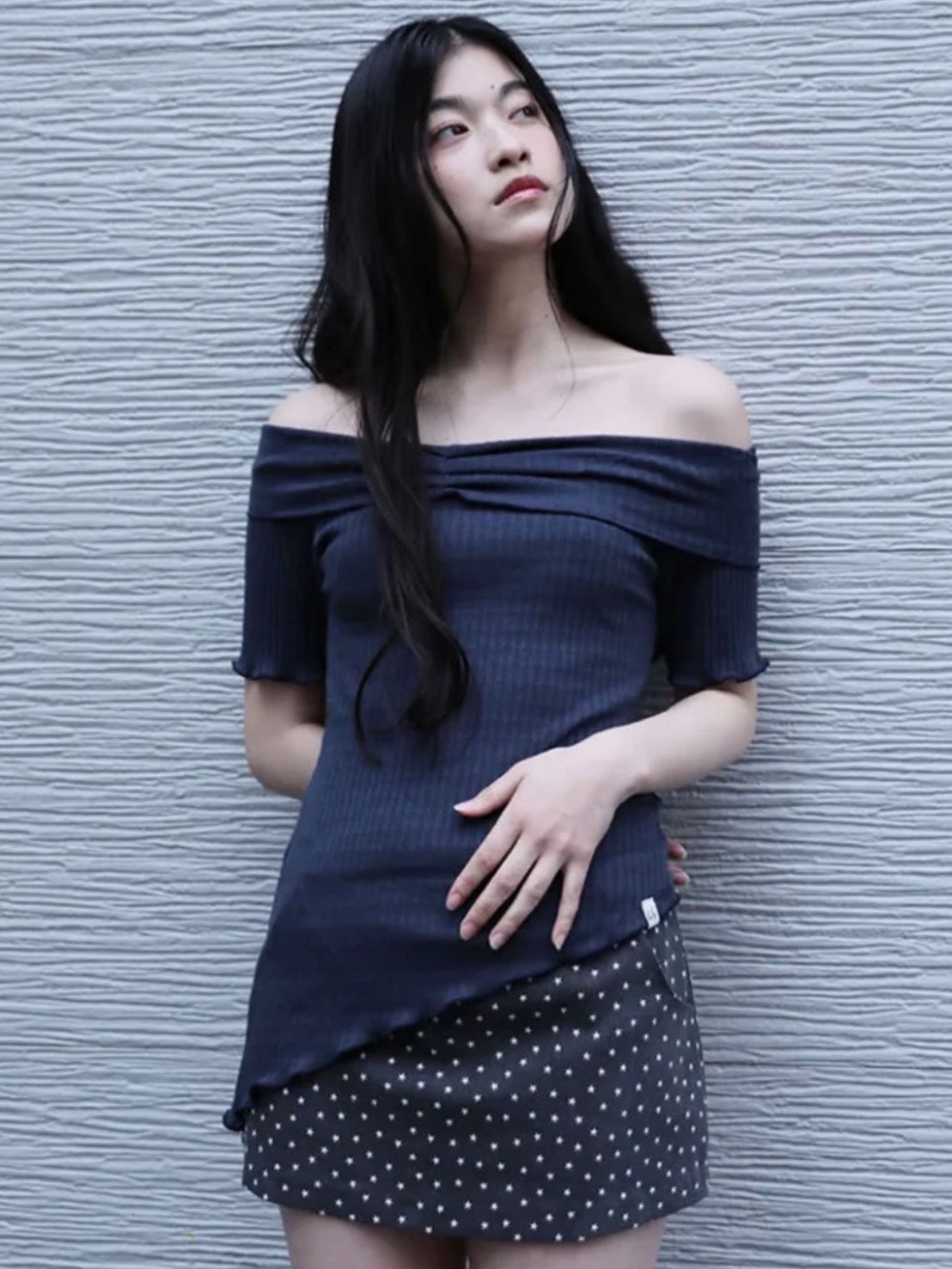 6/15 21:00発売【Uglyshadow】PIGMENT STAR MINI SKIRT