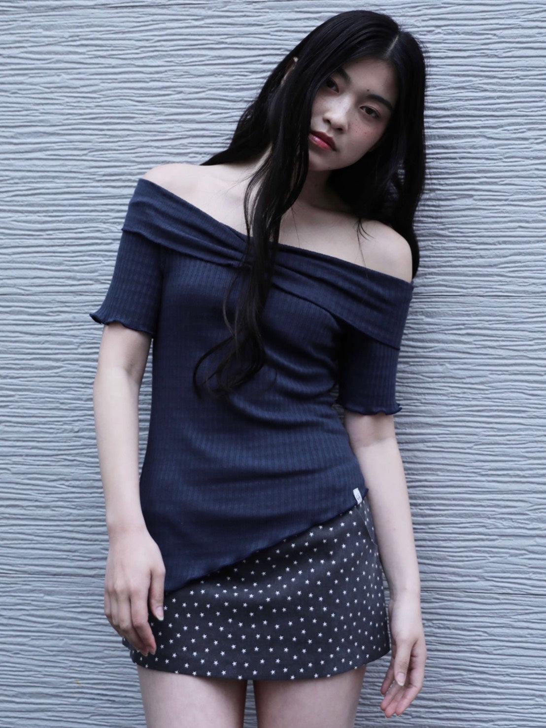 6/15 21:00発売【Uglyshadow】PIGMENT STAR MINI SKIRT