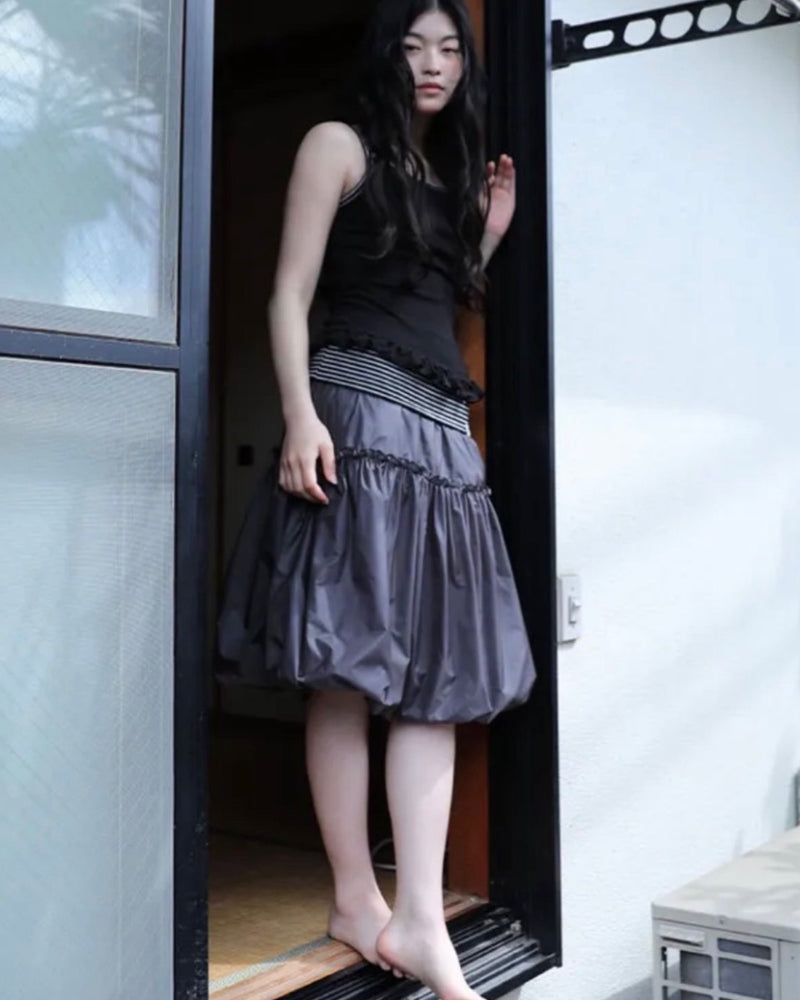 【Uglyshadow】SHINING PUMPKIN MIDI SKIRT