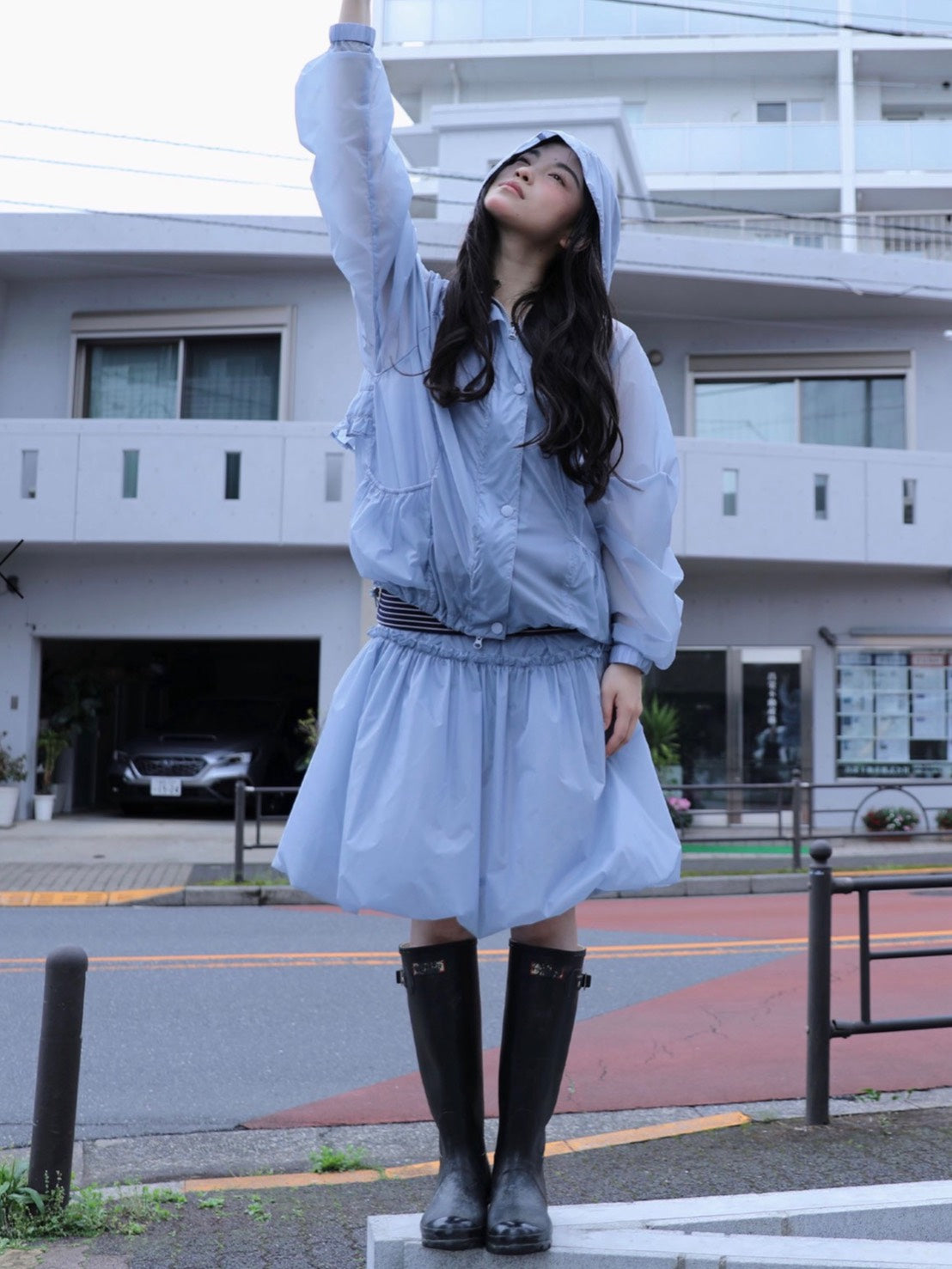 6/15 21:00発売【Uglyshadow】SHINING RUFFLE WINDBREAKER JACKET