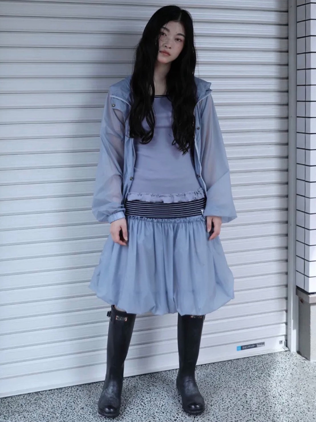6/15 21:00発売【Uglyshadow】SHINING RUFFLE WINDBREAKER JACKET