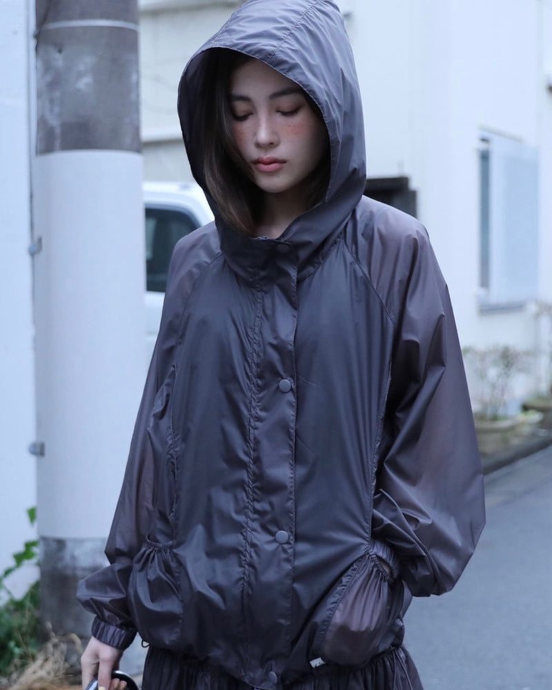 【Uglyshadow】SHINING RUFFLE WINDBREAKER JACKET