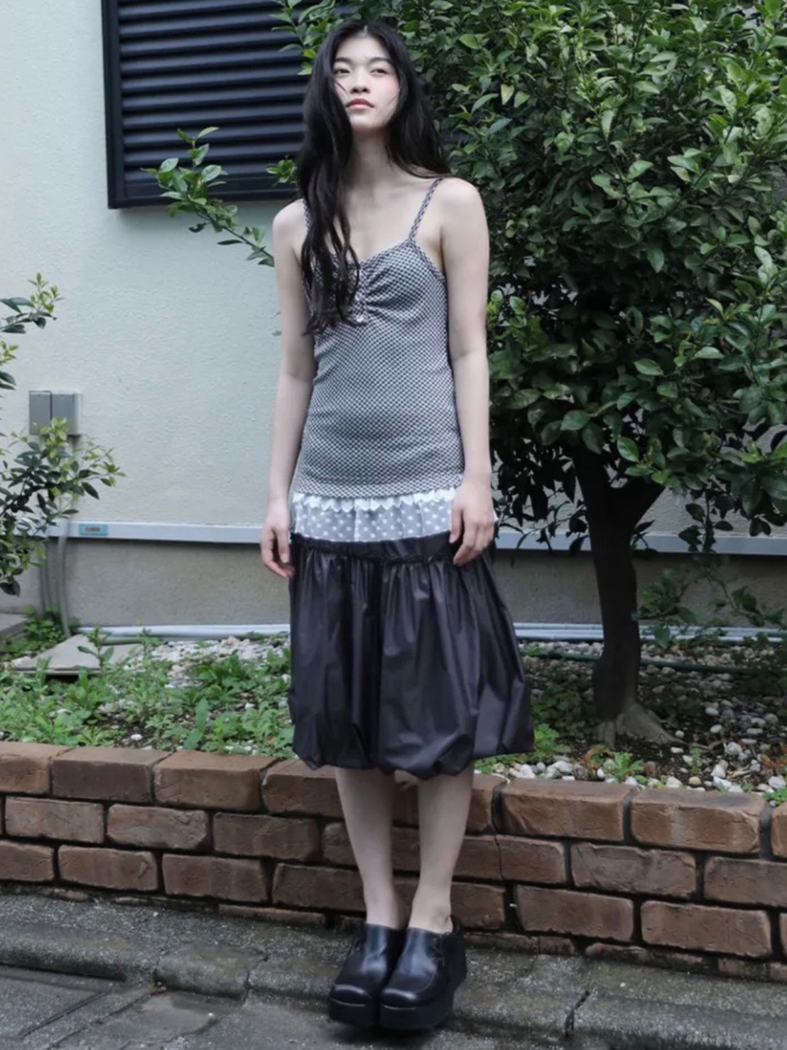 6/15 21:00発売【Uglyshadow】CHECKERED LACE SLEEVELESS 2