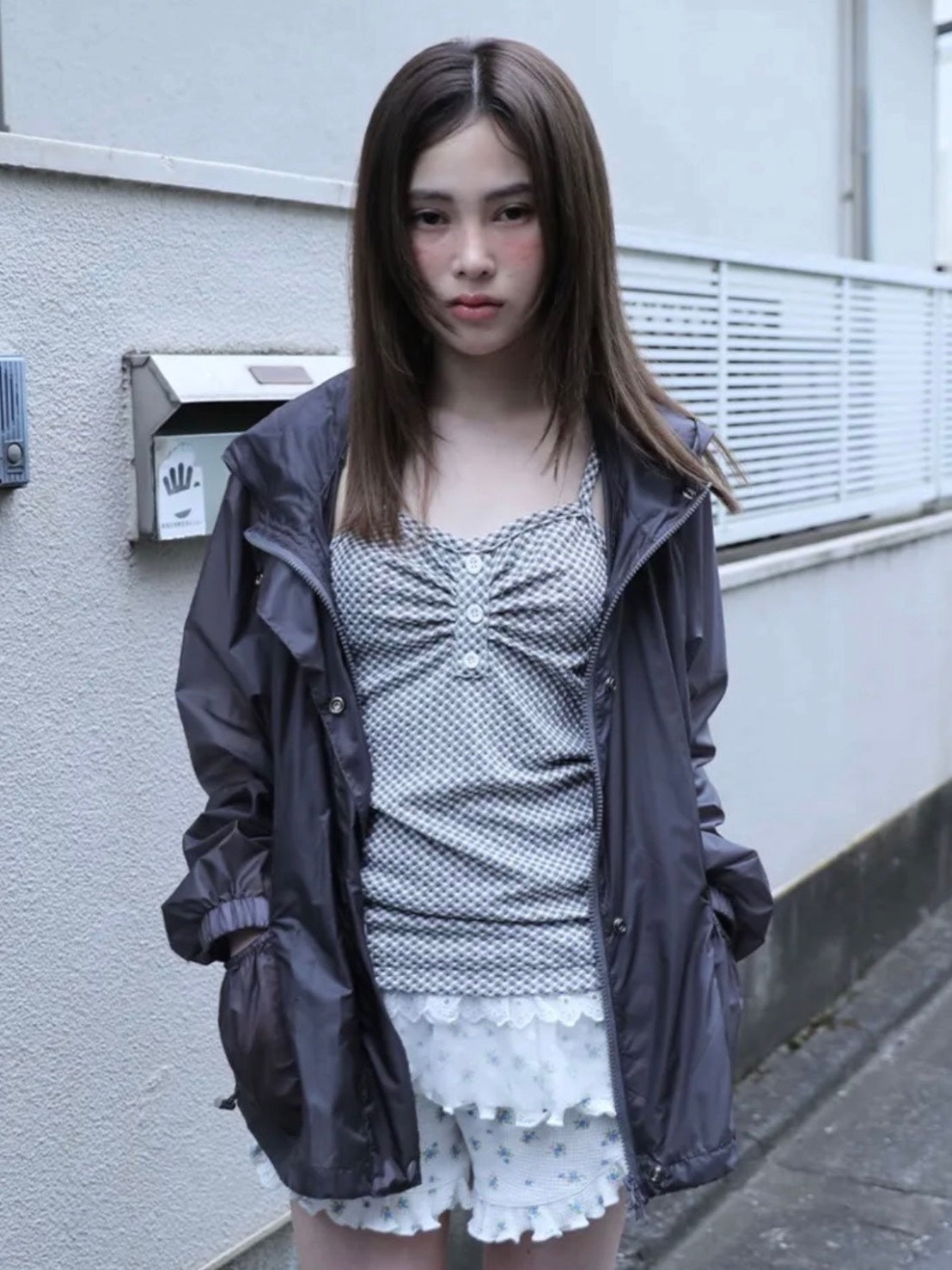 6/15 21:00発売【Uglyshadow】CHECKERED LACE SLEEVELESS 2