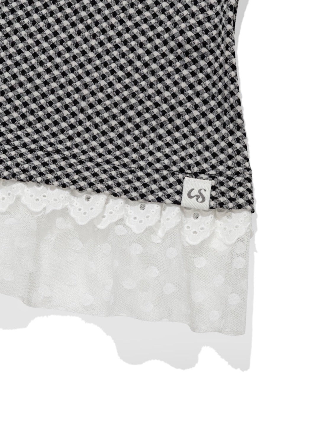 6/15 21:00発売【Uglyshadow】CHECKERED LACE SLEEVELESS 2