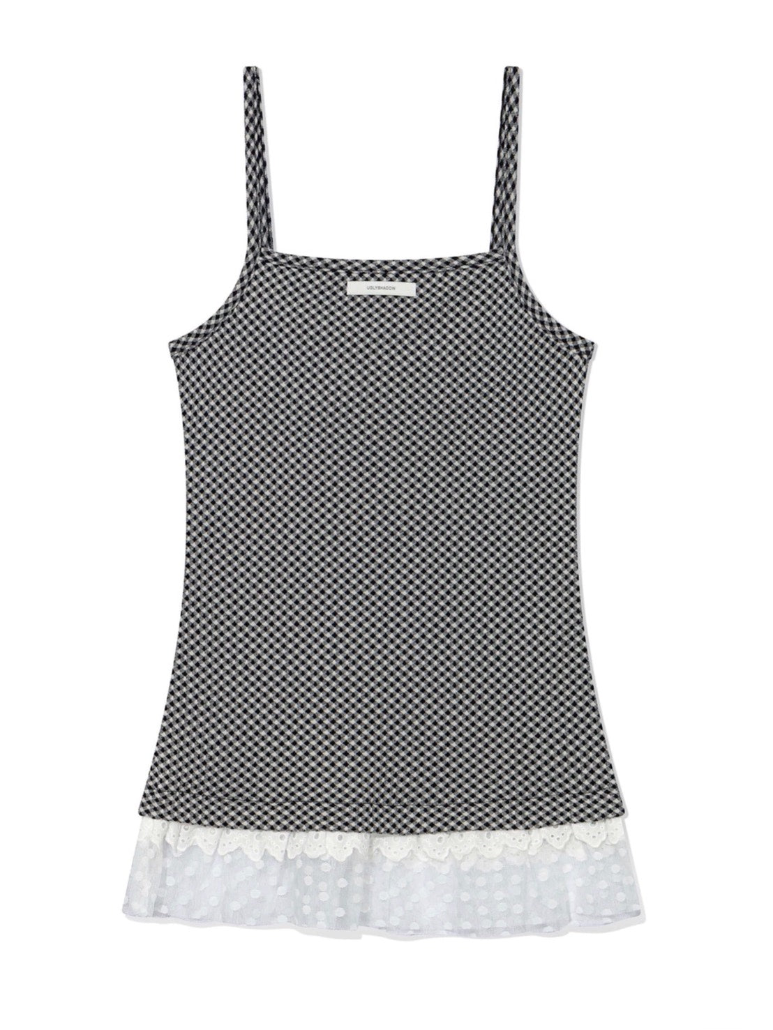 6/15 21:00発売【Uglyshadow】CHECKERED LACE SLEEVELESS 2