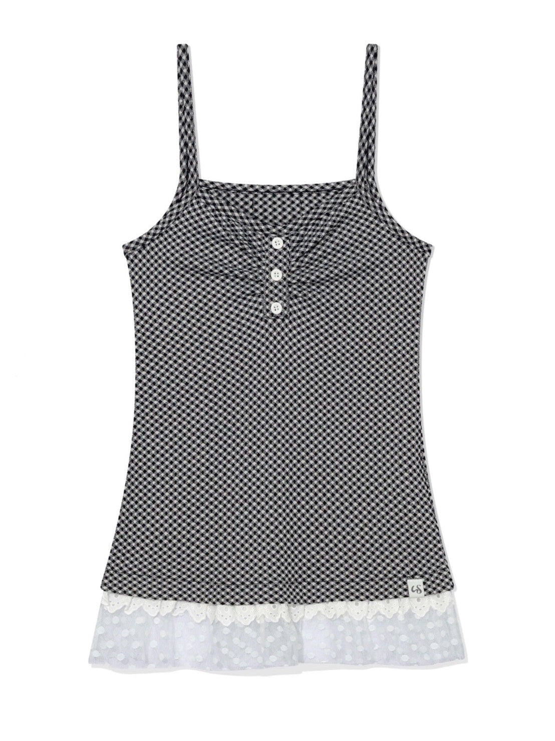 6/15 21:00発売【Uglyshadow】CHECKERED LACE SLEEVELESS 2
