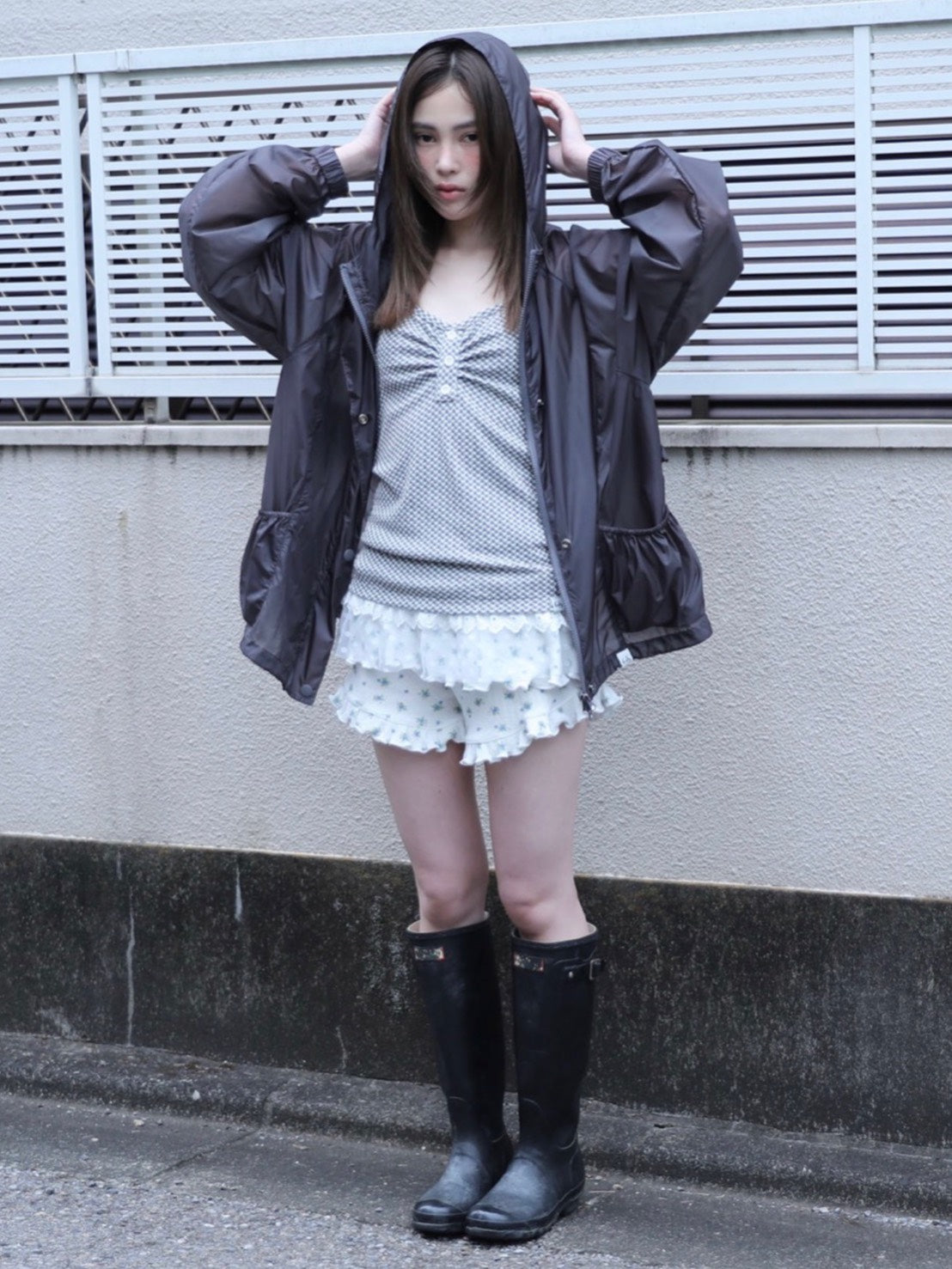 6/15 21:00発売【Uglyshadow】CHECKERED LACE SLEEVELESS 2