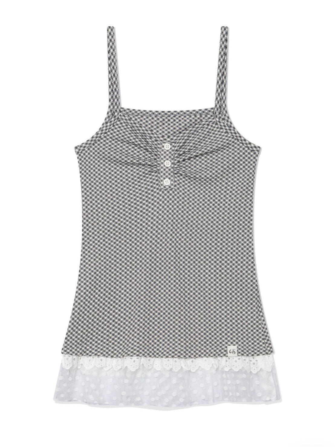 6/15 21:00発売【Uglyshadow】CHECKERED LACE SLEEVELESS 2