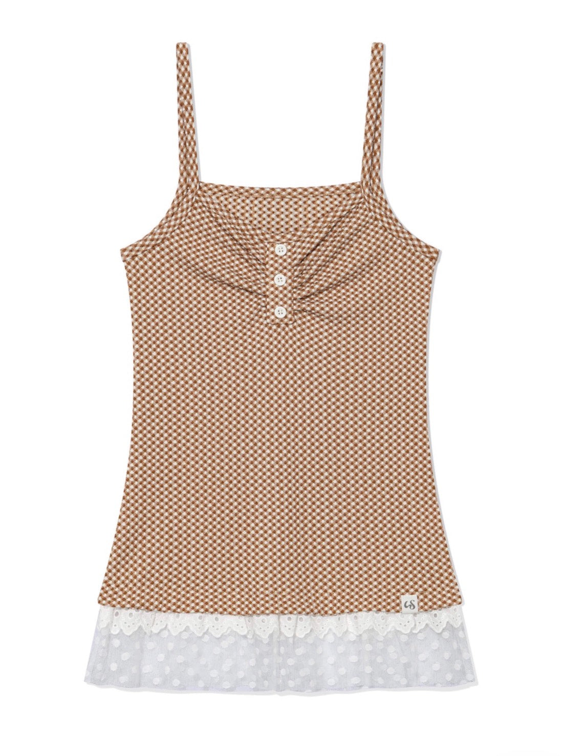 6/15 21:00発売【Uglyshadow】CHECKERED LACE SLEEVELESS 2