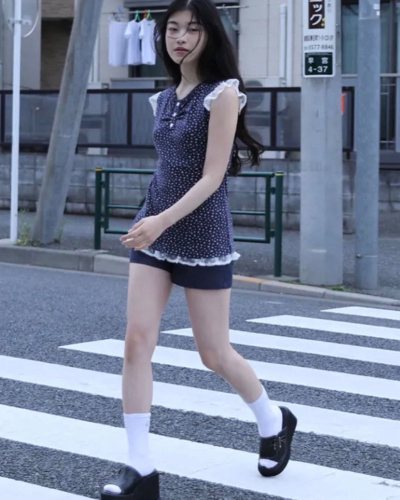 【Uglyshadow】FLOWER LACE SLEEVELESS 2