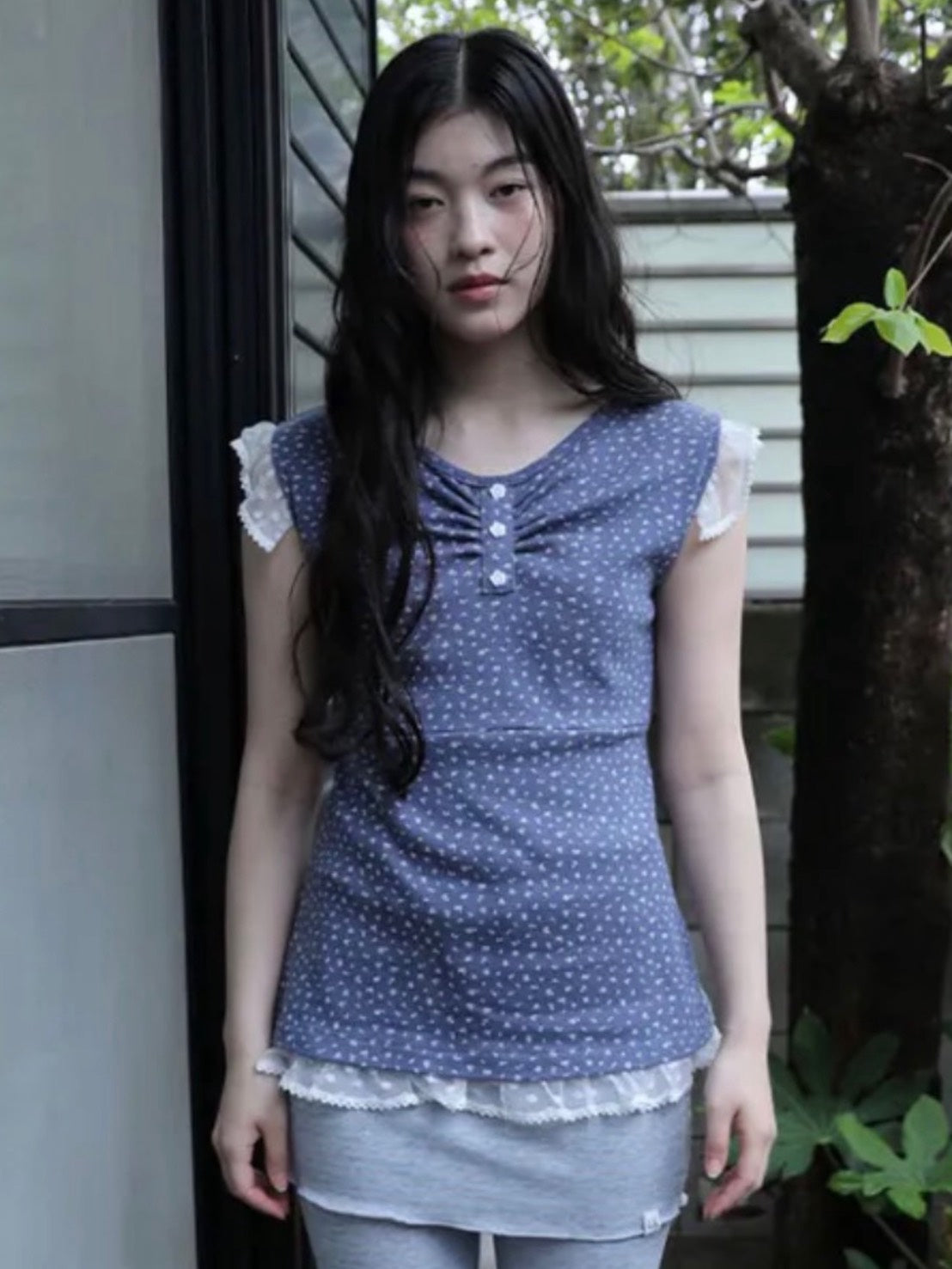 6/15 21:00 発売【Uglyshadow】FLOWER LACE SLEEVELESS 2