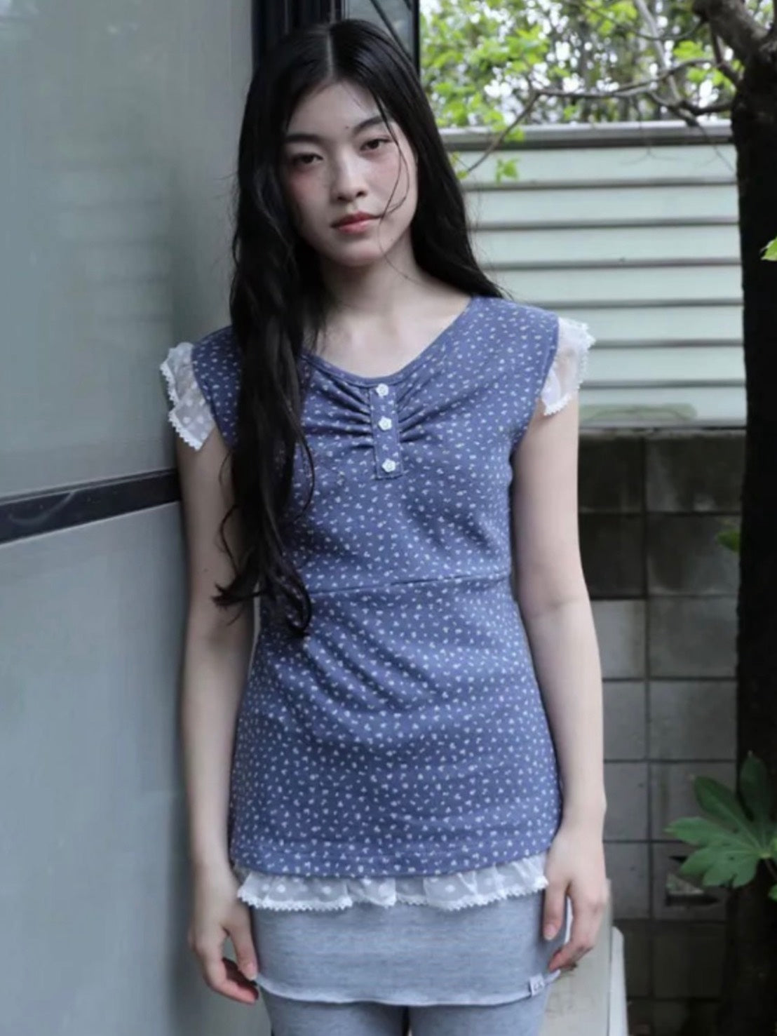 6/15 21:00 発売【Uglyshadow】FLOWER LACE SLEEVELESS 2