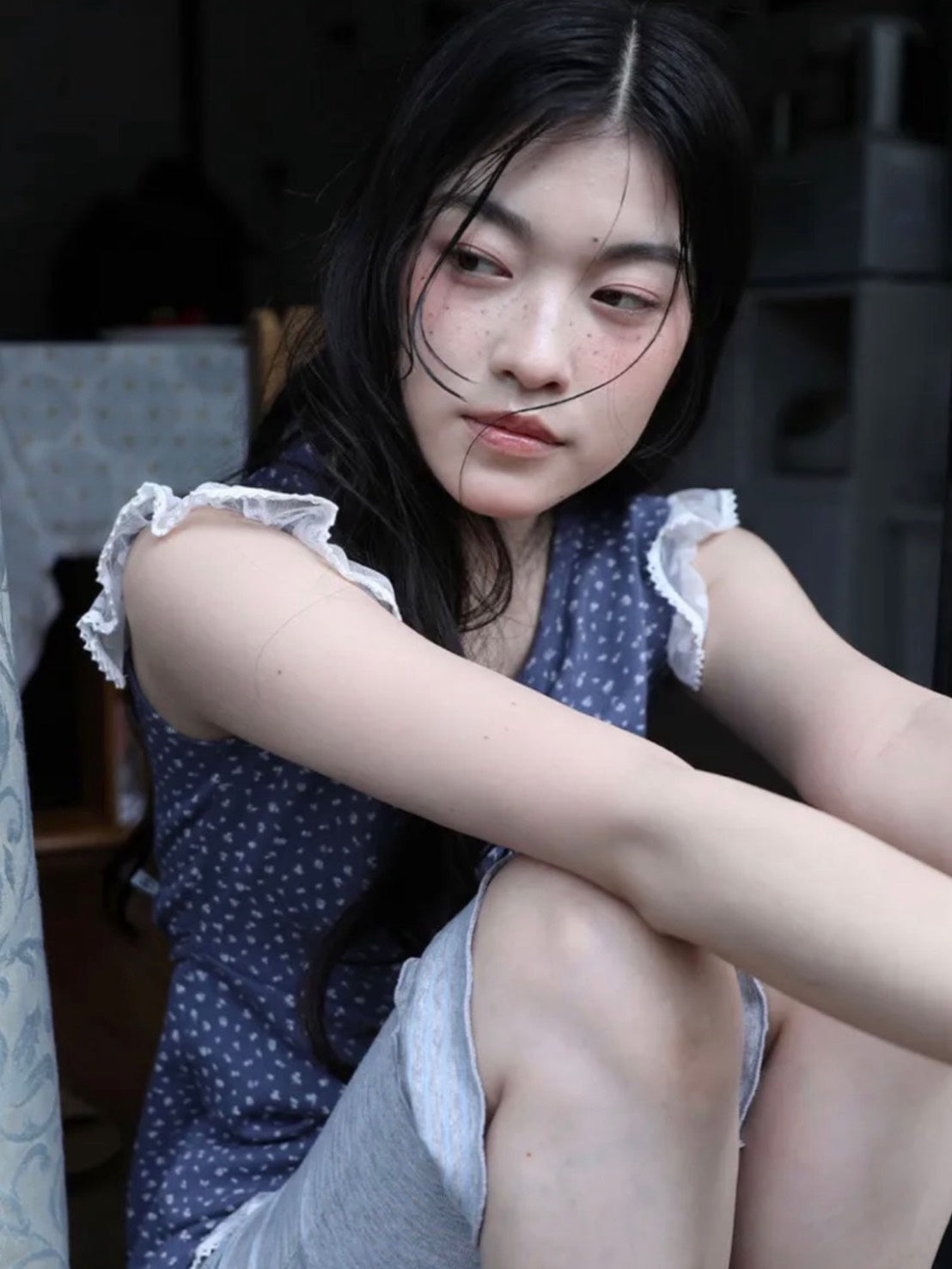 6/15 21:00 発売【Uglyshadow】FLOWER LACE SLEEVELESS 2