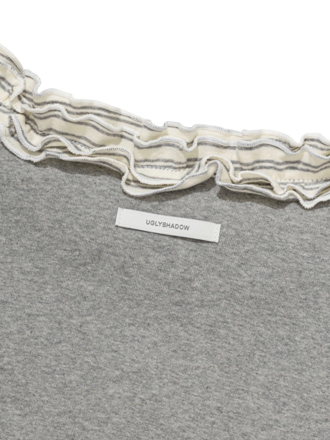 6/15 21:00発売【Uglyshadow】STRIPE FRILL OFF-SHOULDER