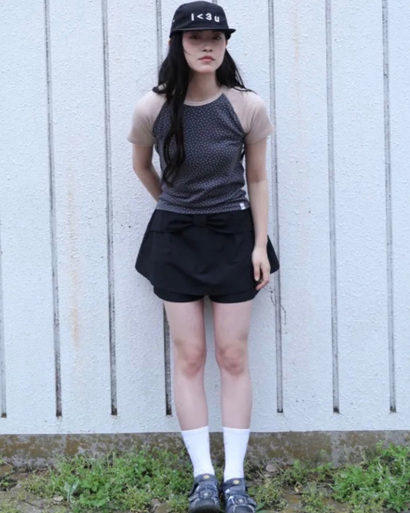 【Uglyshadow】STAR CONTRAST RAGLAN T-SHIRT