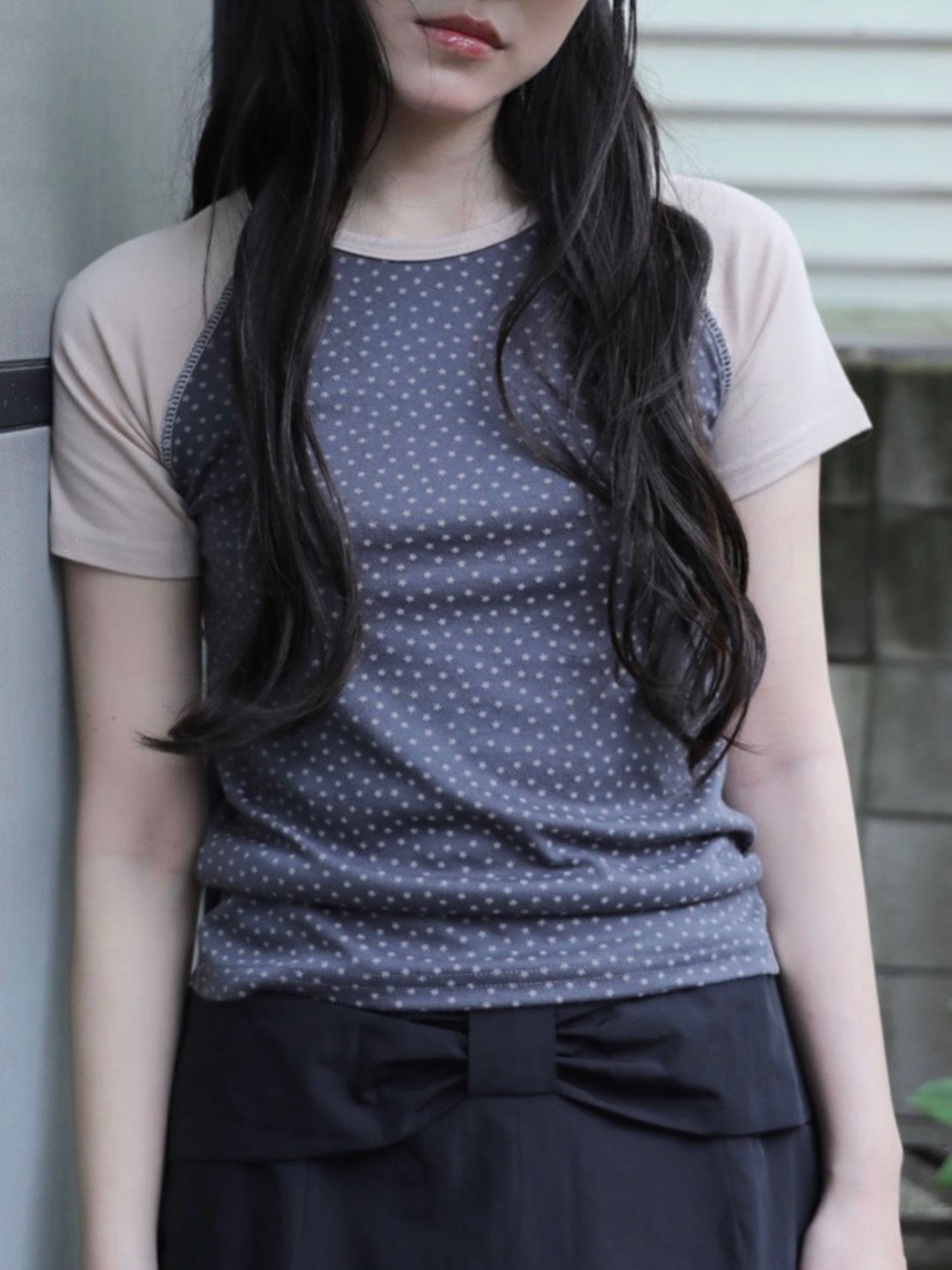 6/15 21:00発売【Uglyshadow】STAR CONTRAST RAGLAN T-SHIRT