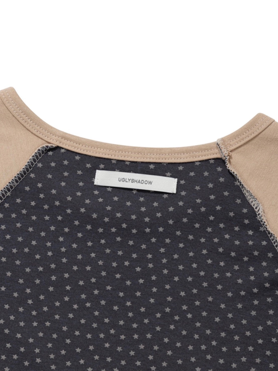 6/15 21:00発売【Uglyshadow】STAR CONTRAST RAGLAN T-SHIRT