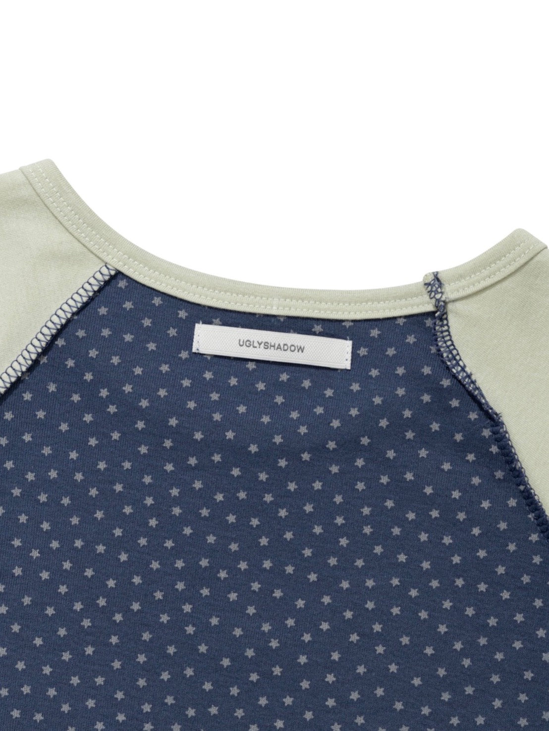 6/15 21:00発売【Uglyshadow】STAR CONTRAST RAGLAN T-SHIRT