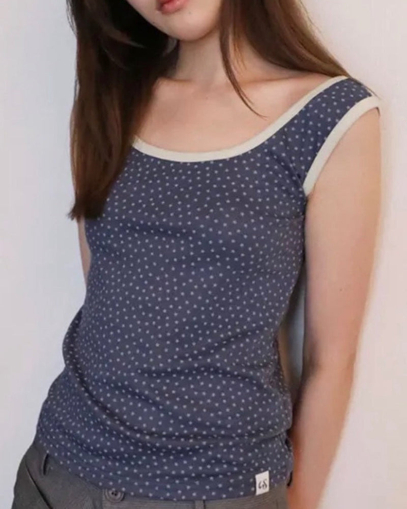 【Uglyshadow】STAR CONTRAST SLEEVELESS